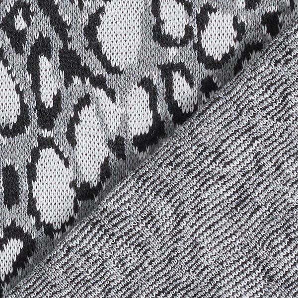 Jacquard tricoté Motif léopard – gris clair,  image number 4