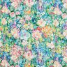 Tissu de décoration Canvas Tableau de fleurs – vert/rose,  thumbnail number 1