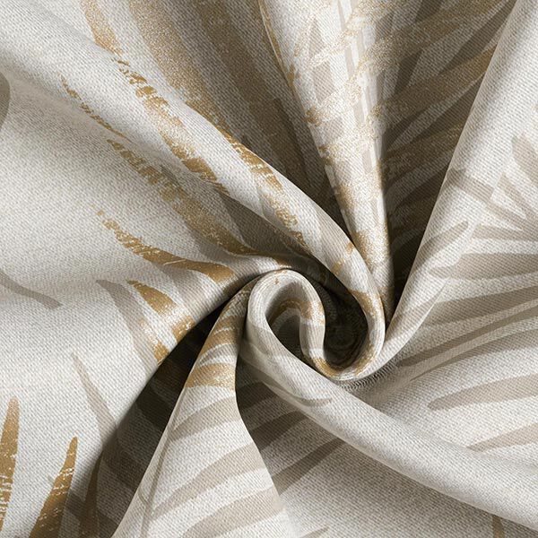 Tissu opaque palme metallic – beige/or,  image number 3