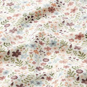 Jersey coton Prairie fleurie – ivoire, 