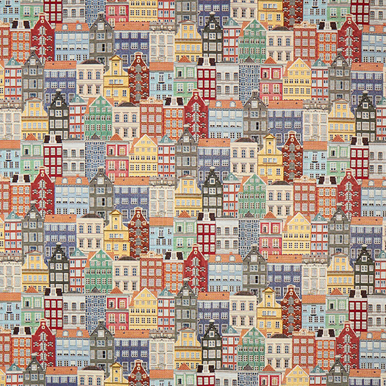 Tissu de décoration Gobelin maisons – beige clair, image number 1