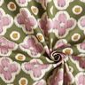 Tissu de décoration Canvas Aspect broderie – pin/vieux rose clair,  thumbnail number 3