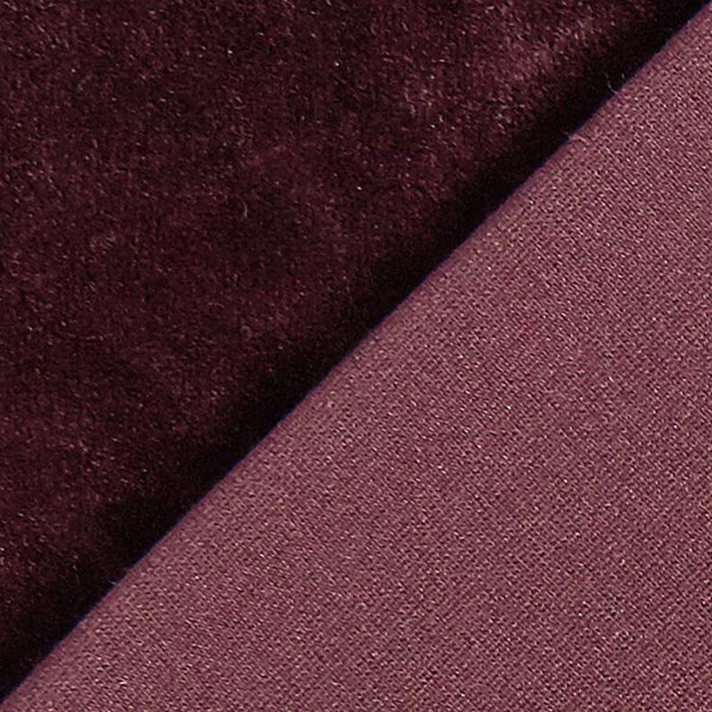 Velours stretch Tissu Nicki – aubergine,  image number 3