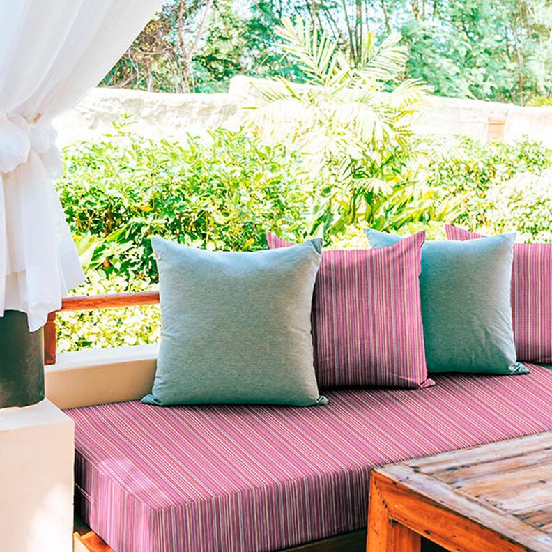 Toile pour store banne Rayures fines – rose intense/lilas,  image number 7