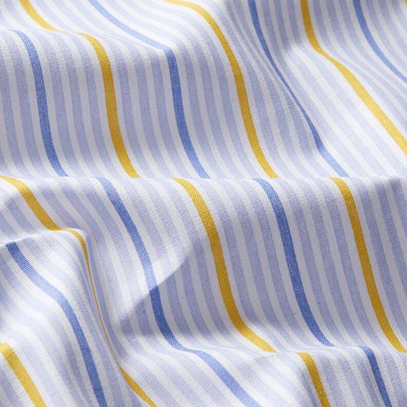 Tissu en coton Cretonne Rayures multicolores – blanc/bleu argenté,  image number 2