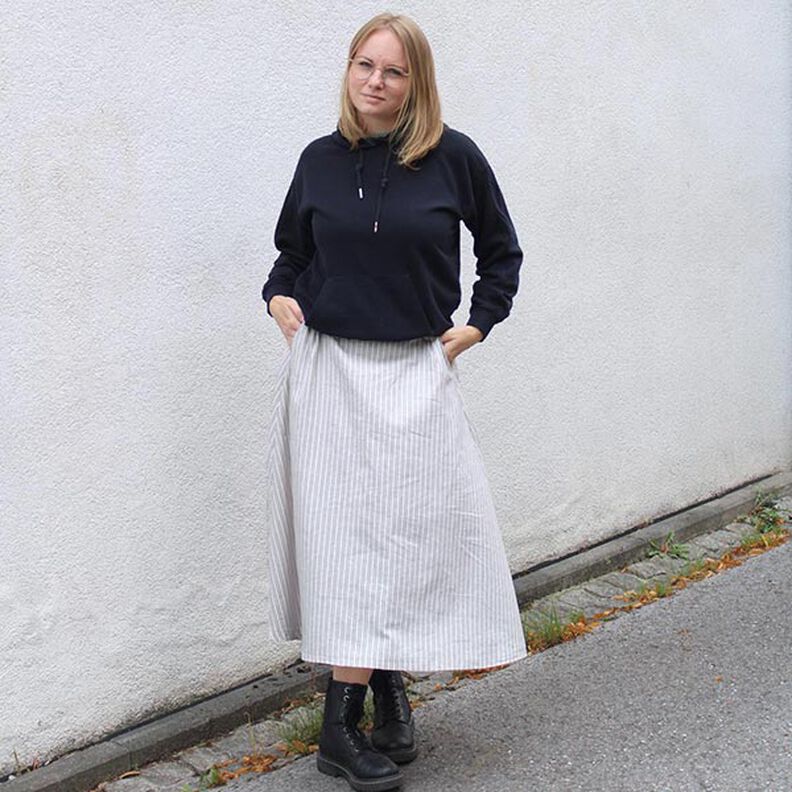 FRAU CARRY - Jupe large avec ceinture élastique dans le dos, Studio Schnittreif | XS - XXL,  image number 3