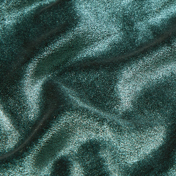 Velours stretch uni – vert foncé, image number 2