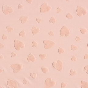 Jersey éponge Cœurs – rosé, 