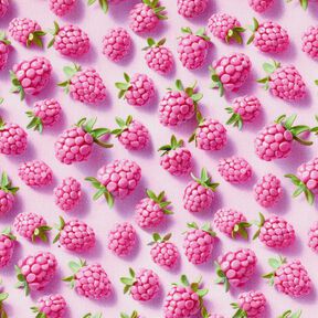 Tissu en coton Popeline framboises brillantes – violet pastel/vert pomme, 