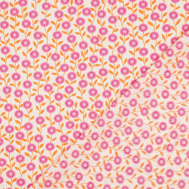 Popeline coton Fleurs d'été | Poppy Fabrics – rose/crème,  image number 4