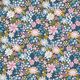 Popeline de coton bio Mer de fleurs – bleu nuit,  thumbnail number 1