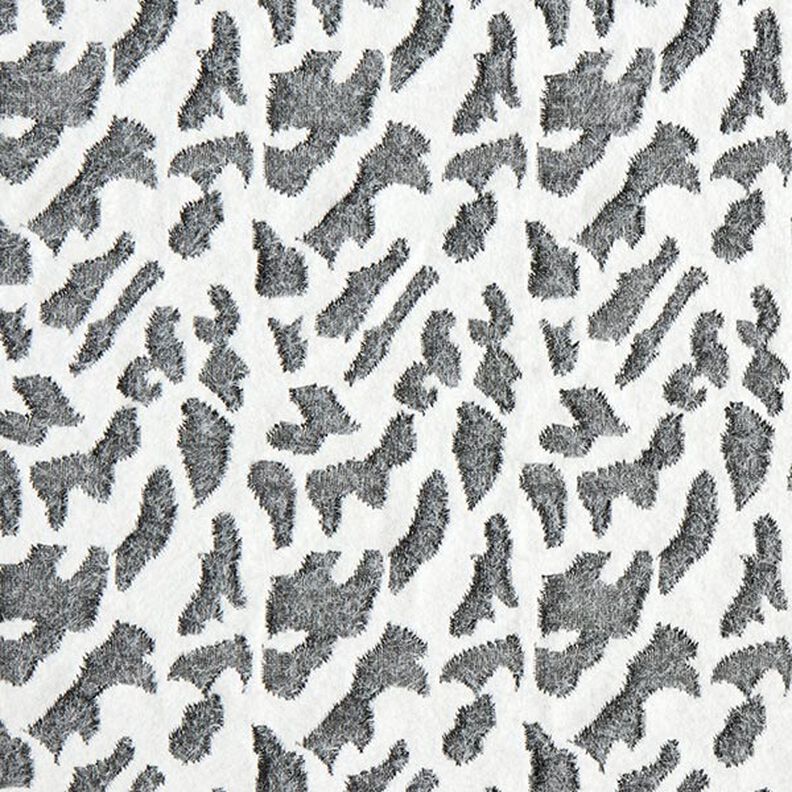 Jacquard tricoté motif léopard abstrait – blanc,  image number 1
