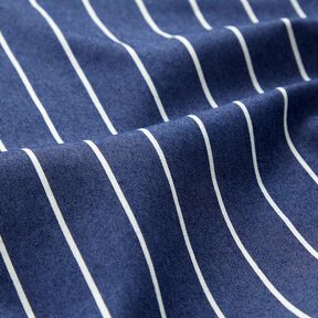 Chambray rayures – bleu marine/écru, 