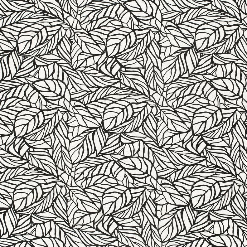 Mélange viscose lin Feuillage – écru/noir, image number 1