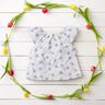 Tissu double gaze de coton Coquelicots peints – blanc/noir,  thumbnail number 5