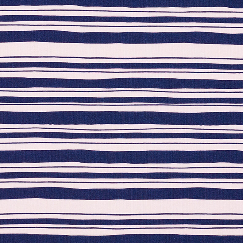 French Terry rayures irrégulières – indigo/rosé,  image number 1