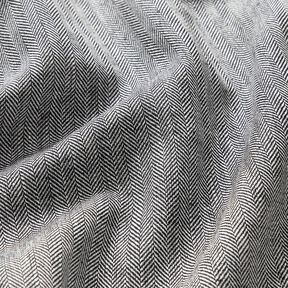 Mélange lin-coton chevron – noir, 