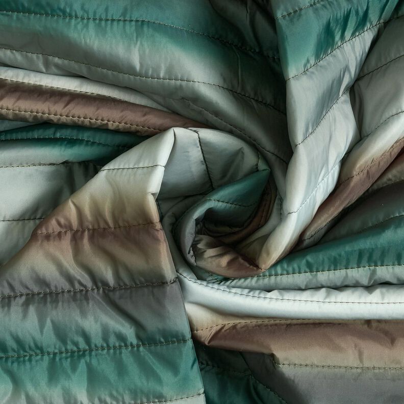 Tissu matelassé léger dégradé de couleurs – sapin bleu, image number 3