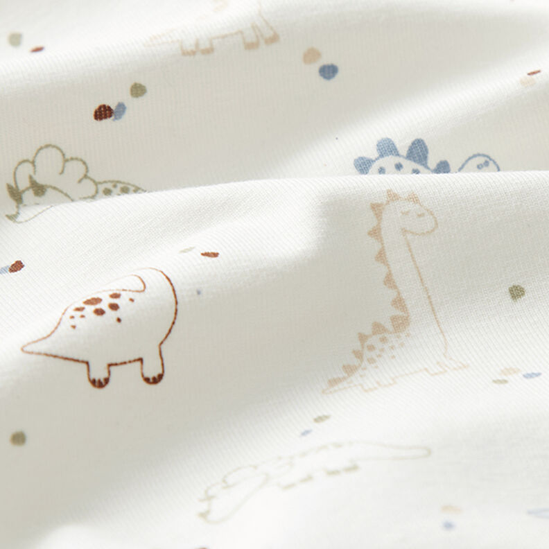 Jersey coton Bébés dinosaures – écru,  image number 2