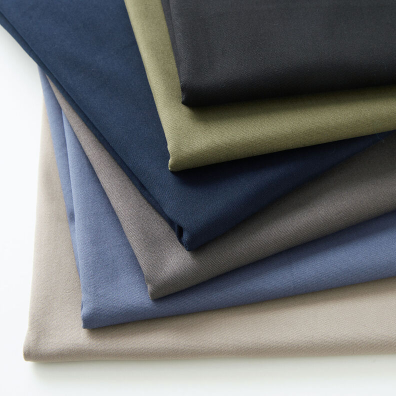 Sergé coton Stretch – noir, image number 4