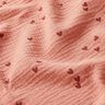 Tissu double gaze de coton Cœurs parsemés – vieux rose foncé/bordeaux,  thumbnail number 2