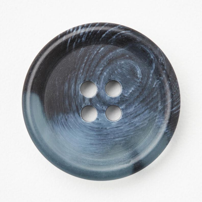 Bouton 4 trous rond [Ø 25 mm] – bleu jean,  image number 1