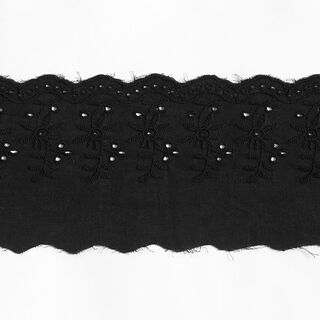 Dentelle festonnée Fleur de jardin [90mm] - noir, 