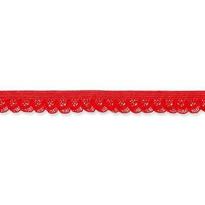 Dentelle ruchée élastique [15 mm] – rouge, 