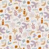 Tissu en coton Cretonne oiseaux abstraits – écru/violet pastel,  thumbnail number 1