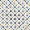 Tissu en coton Cretonne Carreaux arrondis – bleu,  thumbnail number 1