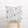 Tissu en coton Cretonne Esquisses de chats – noir/ivoire,  thumbnail number 6