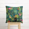 Tissu de décoration Semi-panama Oiseaux tropicaux – vert foncé/rouge,  thumbnail number 8