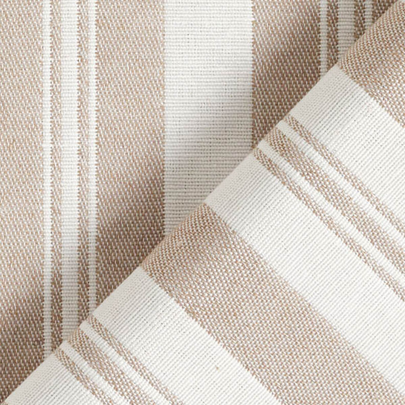 Tissu de décoration Jacquard Rayures – beige clair/sable,  image number 4