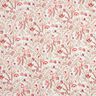 Tissu double gaze de coton Fleurs folkloriques – nature/rouge,  thumbnail number 1