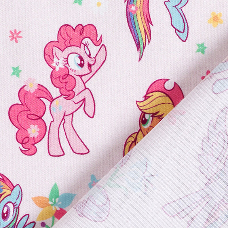 Popeline coton Tissu sous licence My litte Pony dans un jardin | Hasbro – rosé,  image number 4