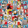Tissu de décoration Semi-panama Comic Pop-Art – blanc,  thumbnail number 1