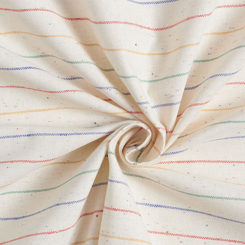 Tissu de décoration Semi-panama Rayures colorées – nature, image number 4