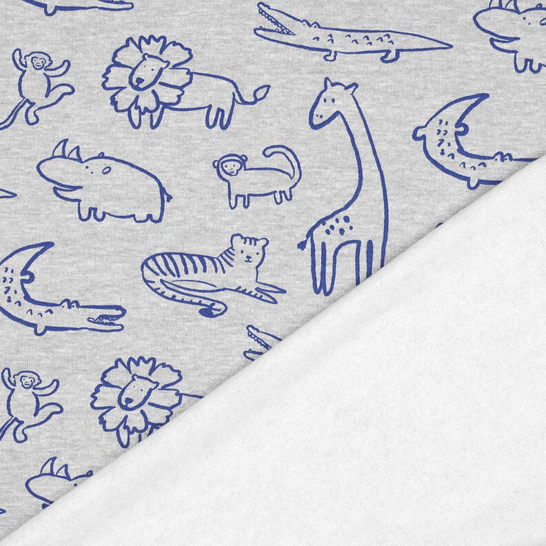 Sweatshirt Animaux de safari | by Poppy – argent/bleu roi,  image number 4