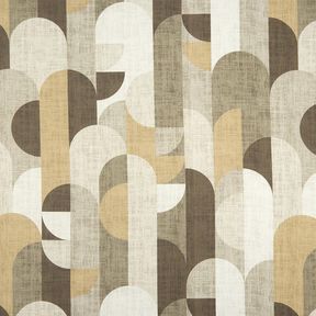 Tissu opaque Arcs abstraits – kaki/taupe clair, 