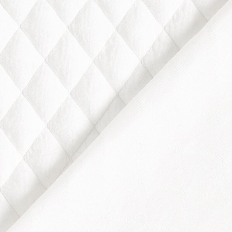 Jersey matelassé à losanges – blanc, image number 4