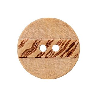 Bouton en bois 2 trous  – beige, 