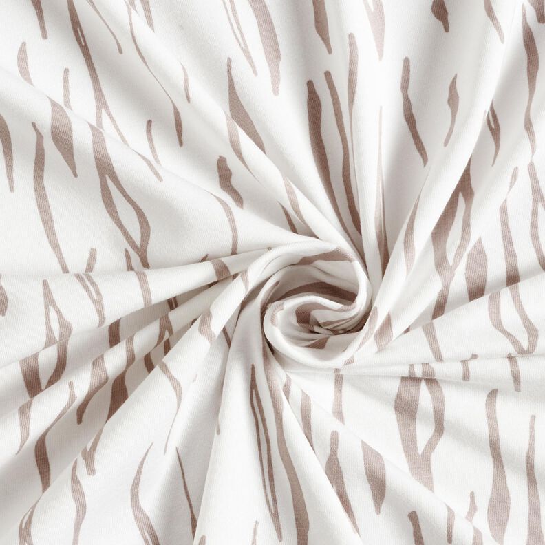 Jersey coton zèbre – écru, image number 3