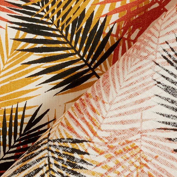 Tissu en coton Cretonne feuilles de palmier – beige clair/noir,  image number 3
