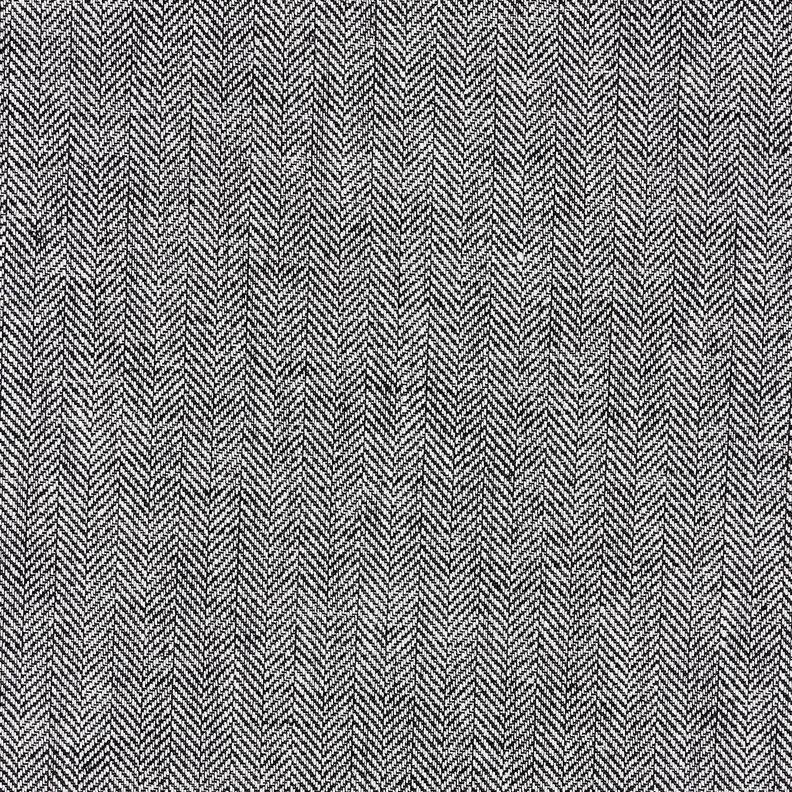 Mélange lin-coton chevron – noir,  image number 1