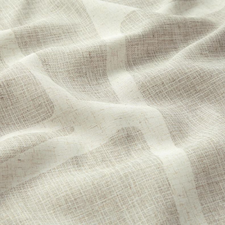Tissu pour voilages Mélange lin Formes  – taupe clair/nature,  image number 2