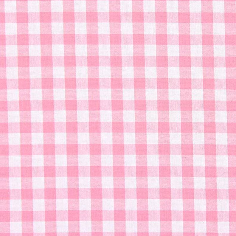 Tissu en coton Vichy à carreaux 1 cm – rose/blanc,  image number 1