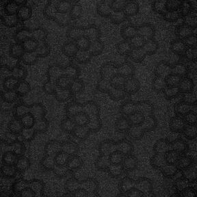 Tissu pour manteau magnifiques fleurs – noir, 