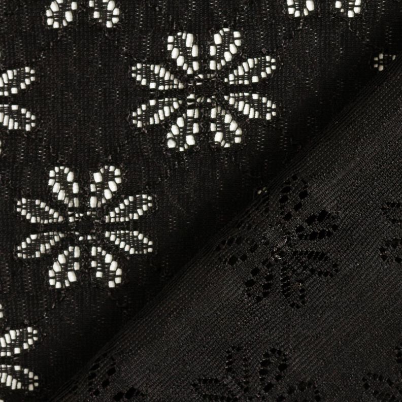 Stretch Fleurs en dentelle – noir,  image number 4