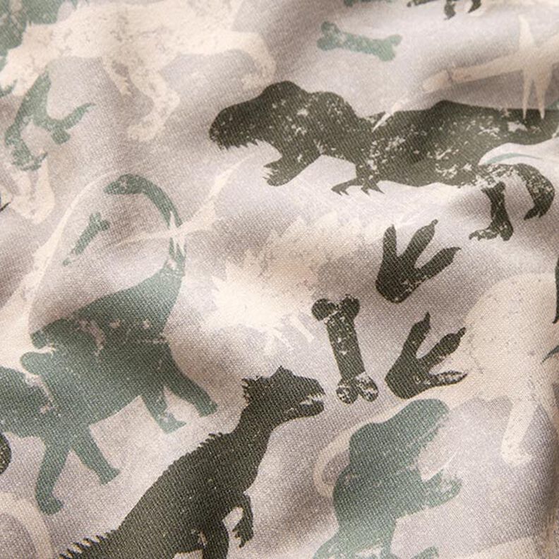 Sweatshirt gratté Dinosaures camouflage Chiné – taupe clair/roseau,  image number 2