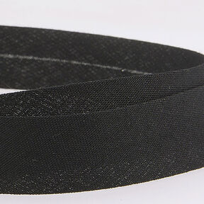 Biais Polycotton [20 mm] – noir, 